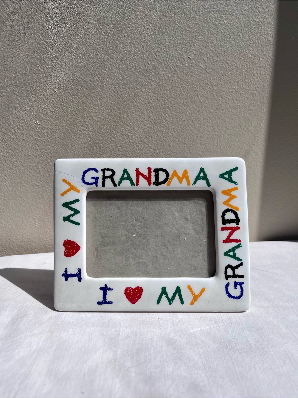 White "I ♥ My Grandma" Decorative Photo Frame